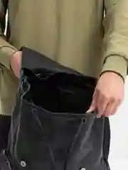 Черный рюкзак кожаный мужской