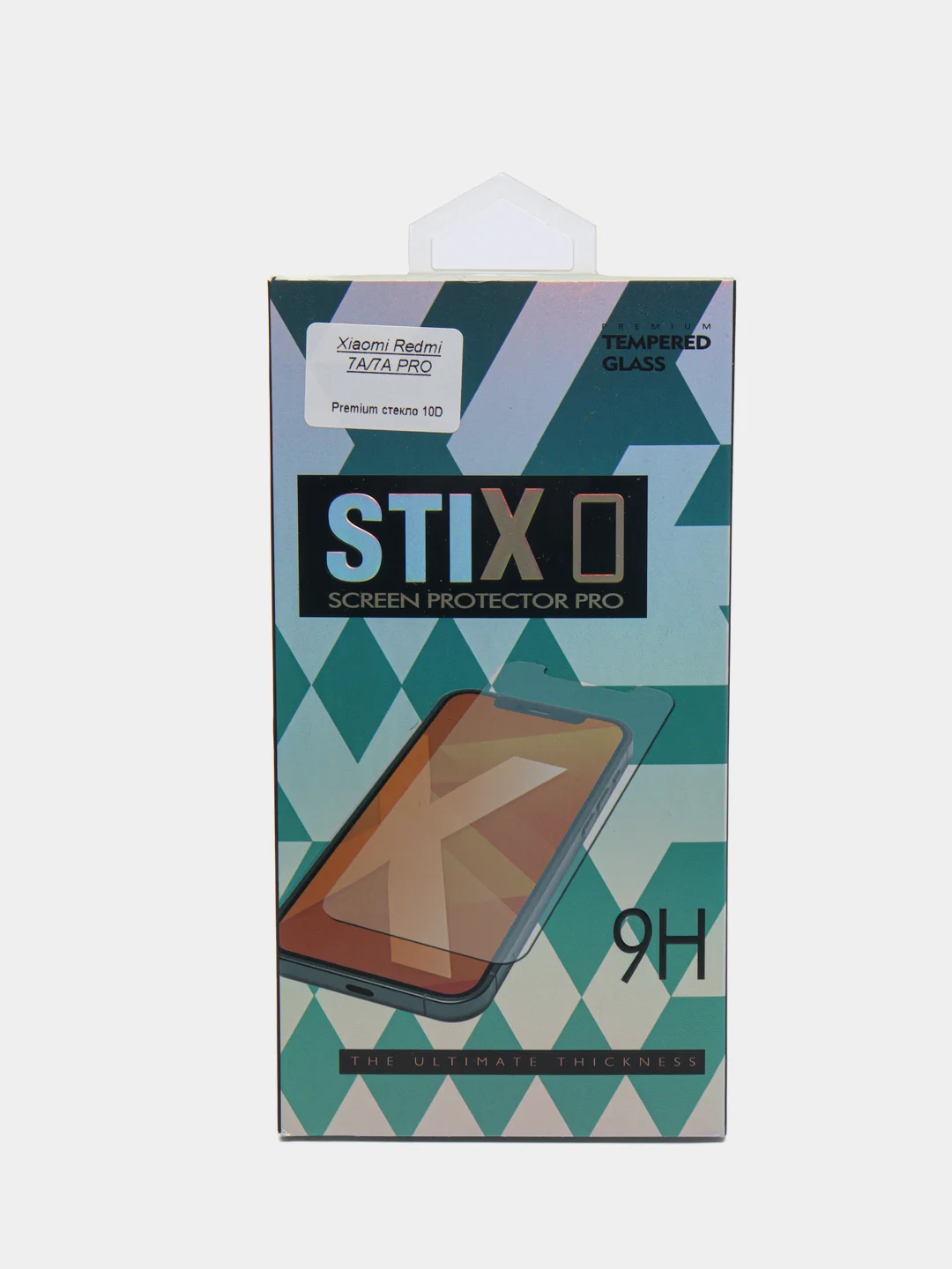 Черный защитное стекло STiX 10D Xiaomi Redmi 7A/7A PRO олеофобное, с рамкой, черное, в упаковке