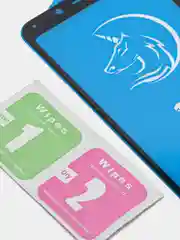 Черный защитное стекло STiX 10D Xiaomi Redmi 7A/7A PRO олеофобное, с рамкой, черное, в упаковке