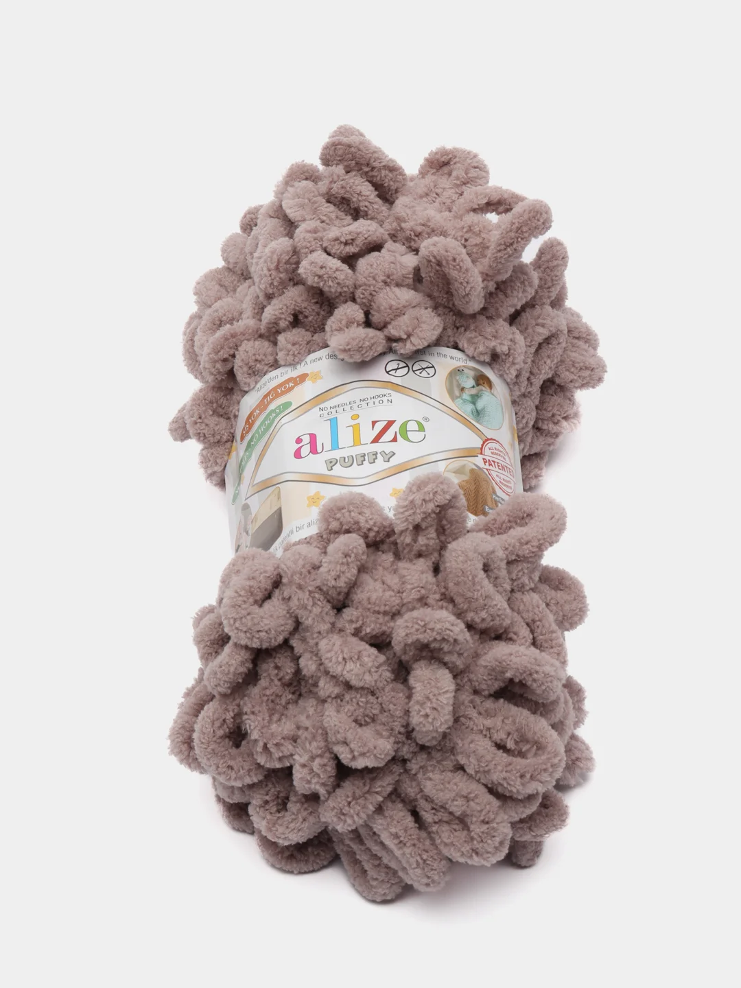 Коралловый меланж пряжа Alize Puffy