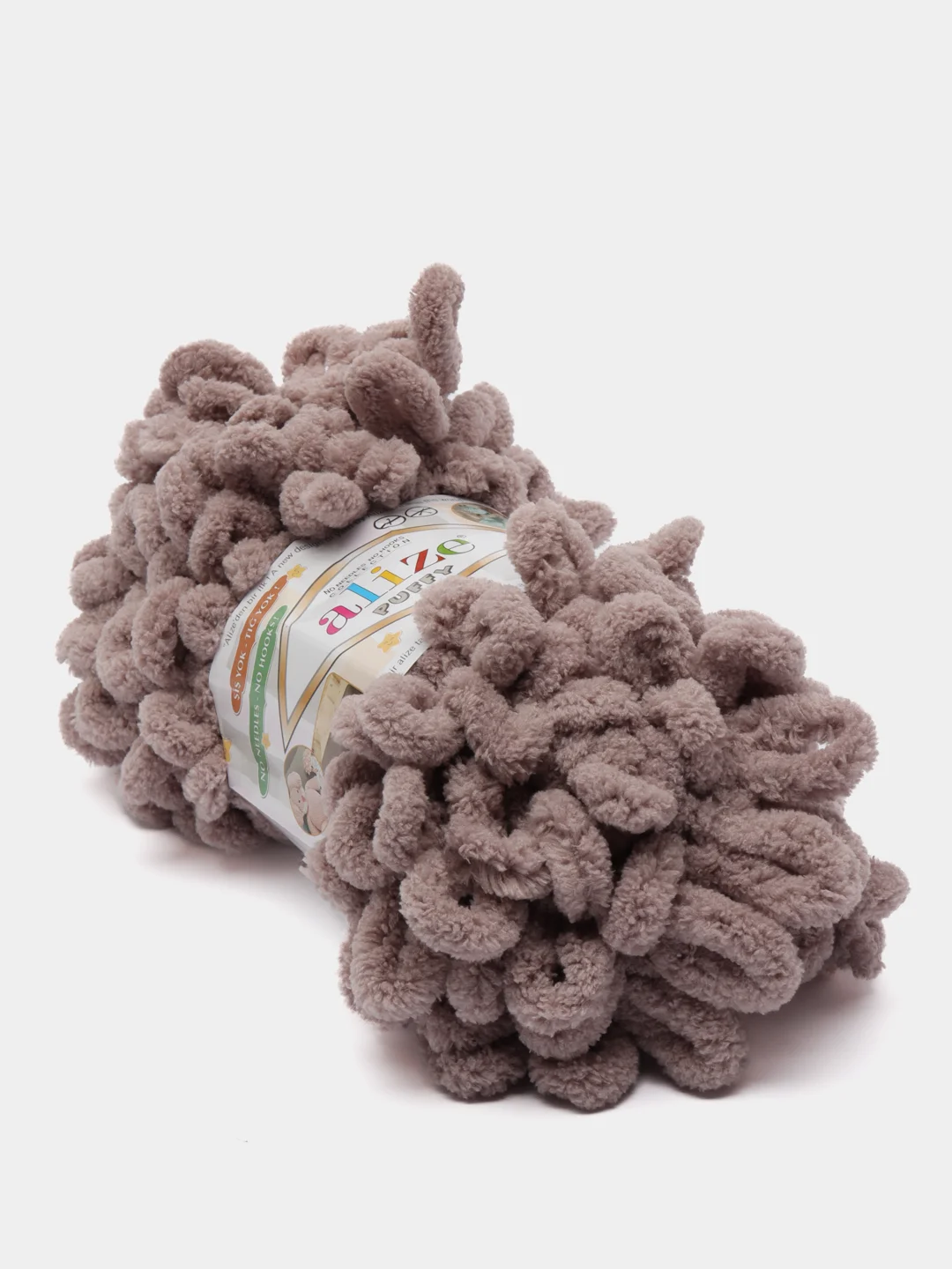 Коралловый меланж пряжа Alize Puffy