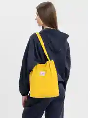 Желтый сумка шоппер вельветовая