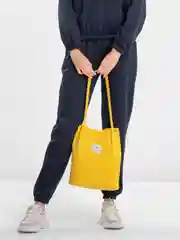 Желтый сумка шоппер вельветовая