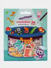 Наклейки из eva "Зверушки", 24 штуки, Юнландия