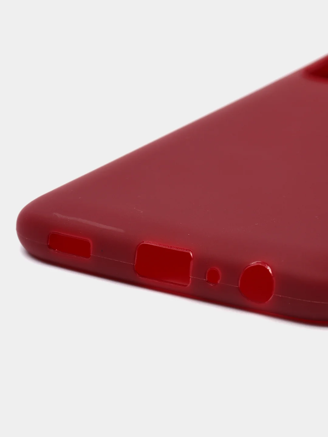 Бордовый чехол для Samsung A02S матовый силиконовый