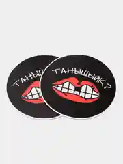 Красный наклейка-стикер Seletstore с татарским принтом, диаметр 5 см