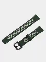 Зеленый двухцветный ремешок для Huawei Band 8, Huawei Band 9 силиконовый