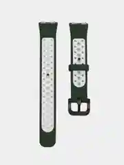 Зеленый двухцветный ремешок для Huawei Band 8, Huawei Band 9 силиконовый