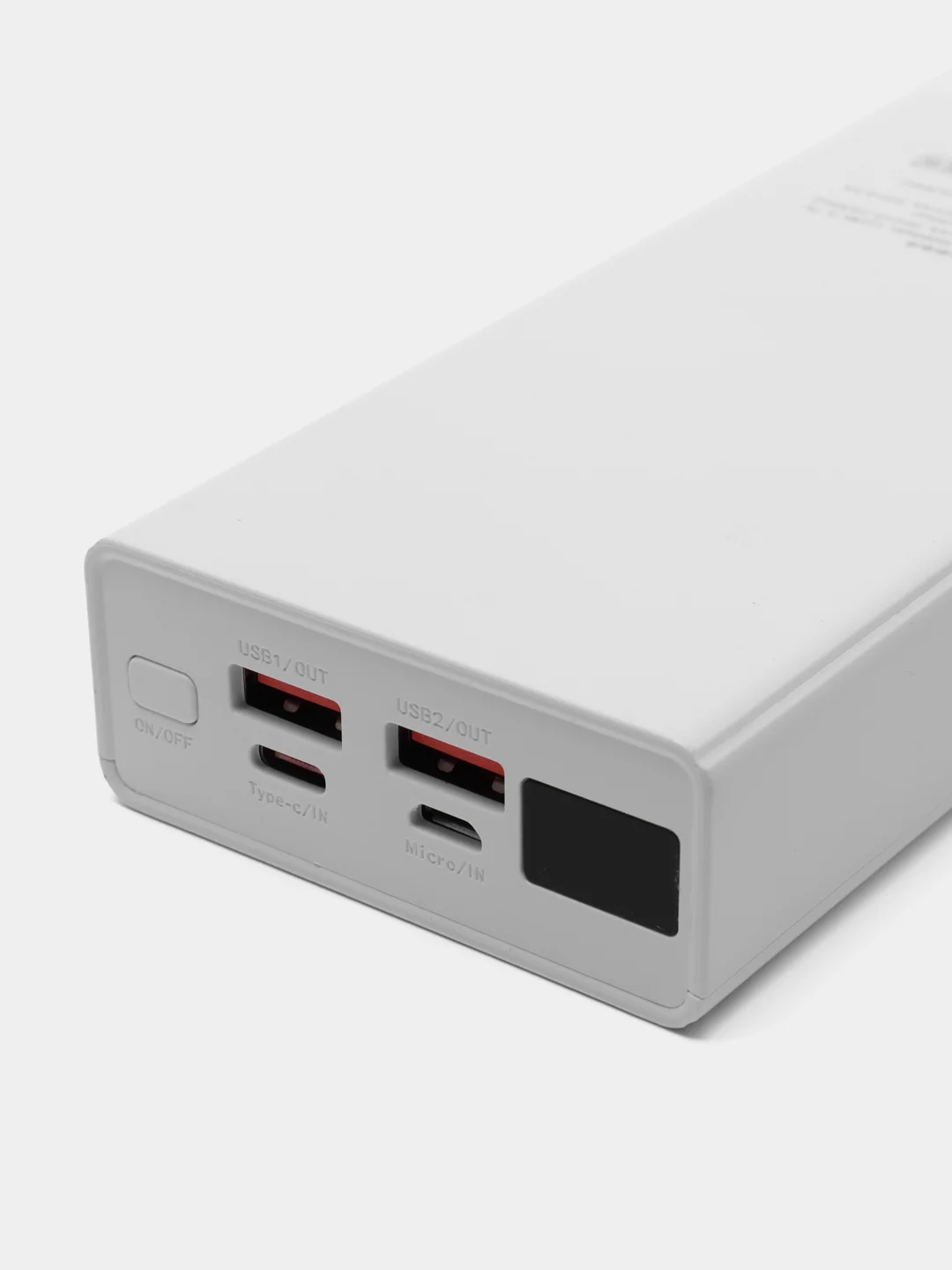 Белый внешний аккумулятор Power bank, PD20W+QC3.0, быстрая зарядка пауэрбанк, 66 Вт, 30000mAh