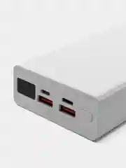 Белый внешний аккумулятор Power bank, PD20W+QC3.0, быстрая зарядка пауэрбанк, 66 Вт, 30000mAh