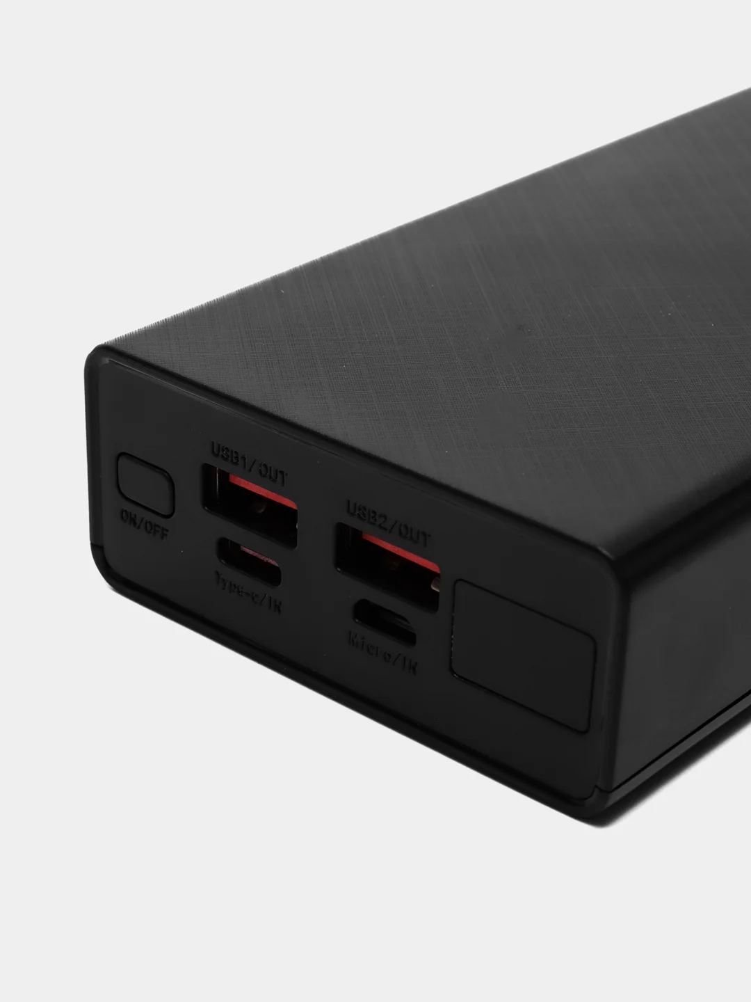 Черный внешний аккумулятор Power bank, PD20W+QC3.0, быстрая зарядка пауэрбанк, 66 Вт, 30000mAh