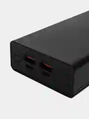 Черный внешний аккумулятор Power bank, PD20W+QC3.0, быстрая зарядка пауэрбанк, 66 Вт, 30000mAh