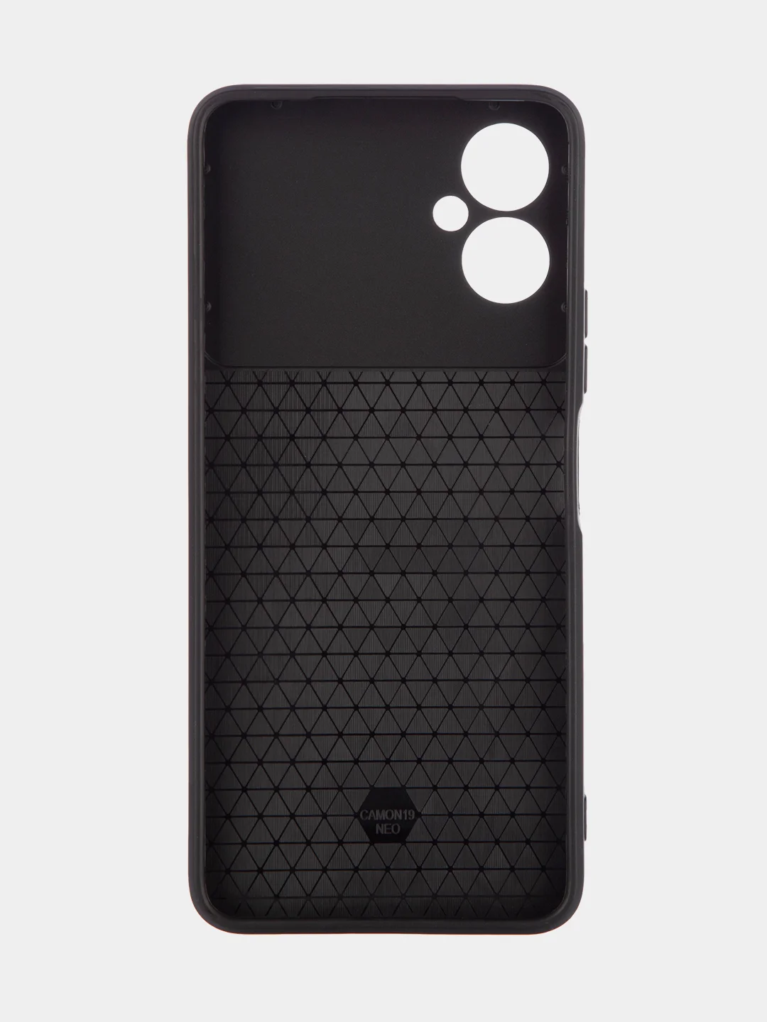Черный чехол для Tecno Camon 19 Neo, противоударный, КАРТОФАН, пластиковый, с магнитом и кольцом