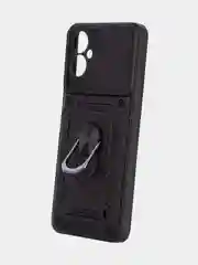 Черный чехол для Tecno Camon 19 Neo, противоударный, КАРТОФАН, пластиковый, с магнитом и кольцом