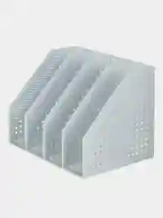 Лоток для бумаг Deli Grey, складной, 4 отделения