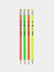 Карандаш чернографитный Deli Neon, HB, комплект 12 штук
