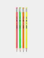 Карандаш чернографитный Deli Neon, HB, комплект 12 штук