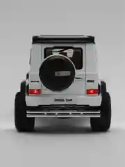 Белый металлическая машинка Mercedes-Benz Гелендваген с имитацией дыма, выхлопа