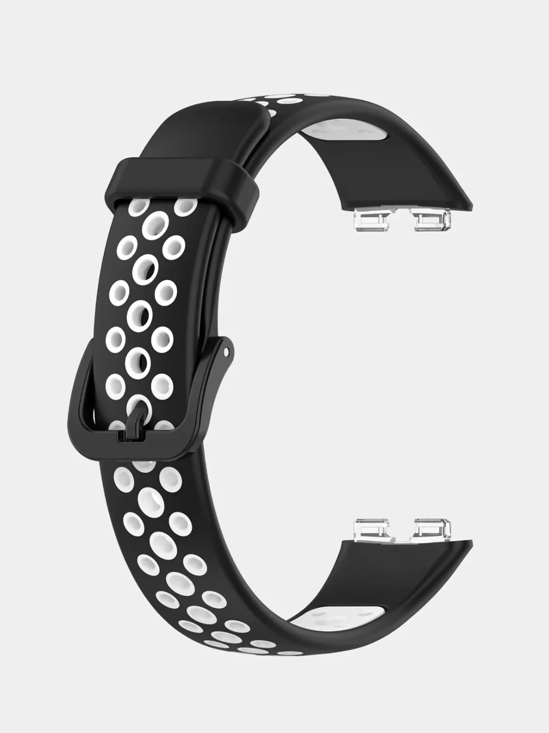 Черный двухцветный ремешок для Huawei Band 8, Huawei Band 9 силиконовый