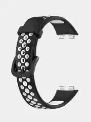 Черный двухцветный ремешок для Huawei Band 8, Huawei Band 9 силиконовый