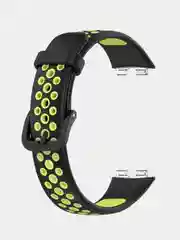Желтый двухцветный ремешок для Huawei Band 8, Huawei Band 9 силиконовый