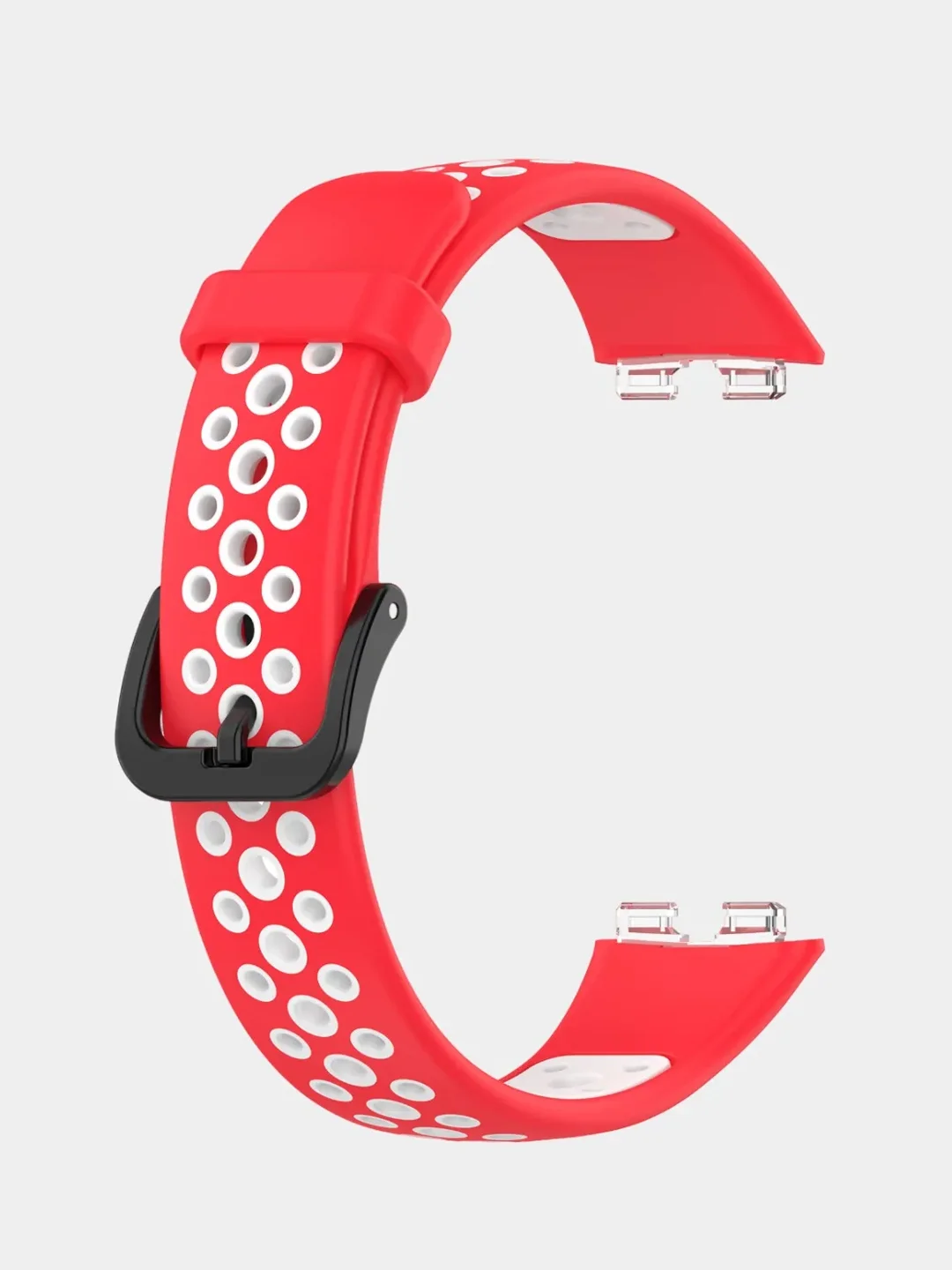 Красный двухцветный ремешок для Huawei Band 8, Huawei Band 9 силиконовый