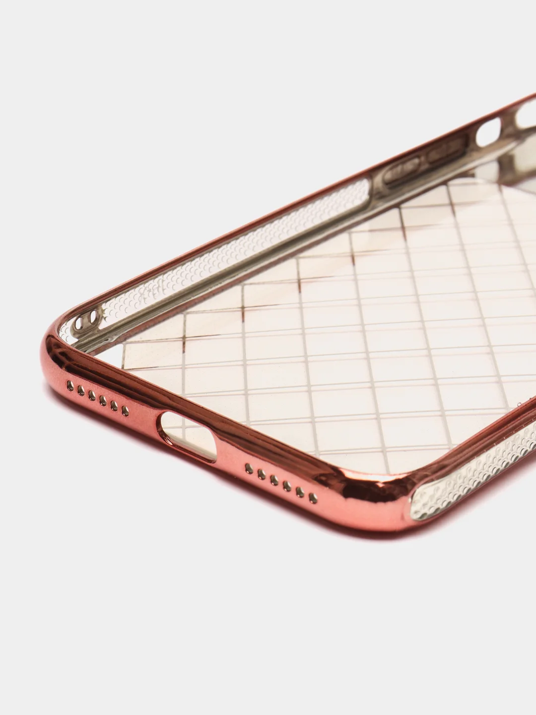 Красный силиконовый чехол на Apple iPhone X / Xs прозрачный с узорами