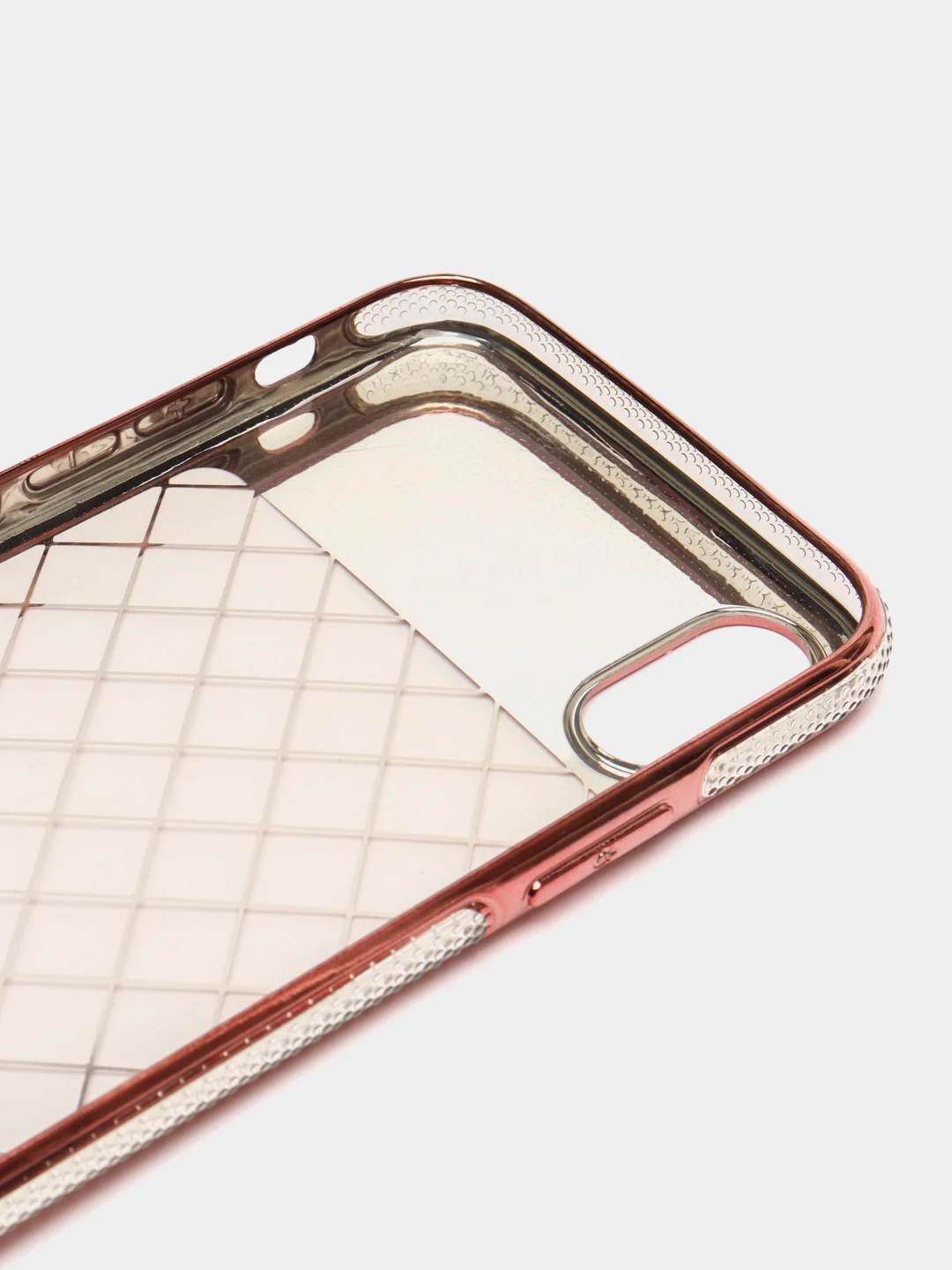 Красный силиконовый чехол на Apple iPhone X / Xs прозрачный с узорами