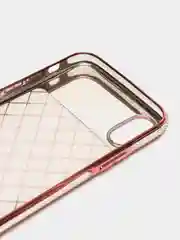 Красный силиконовый чехол на Apple iPhone X / Xs прозрачный с узорами