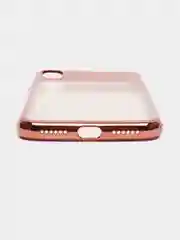 Красный силиконовый чехол на Apple iPhone X / Xs прозрачный с узорами