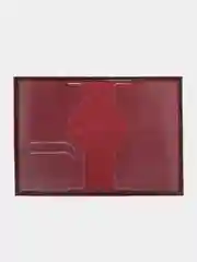 Бордовый чехол для паспорта из натуральной кожи
