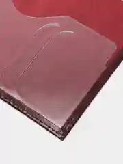 Бордовый чехол для паспорта из натуральной кожи