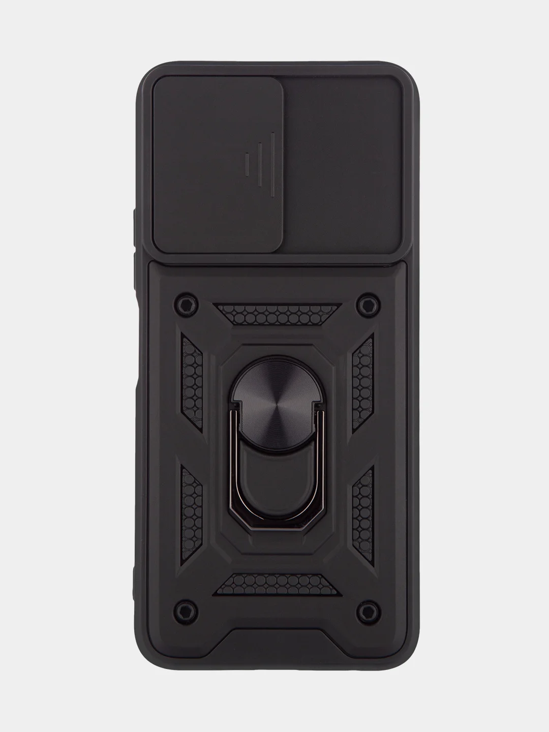 Черный чехол для Tecno Spark 9 Pro, 9T противоударный КАРТОФАН, пластиковый, с магнитом и кольцом