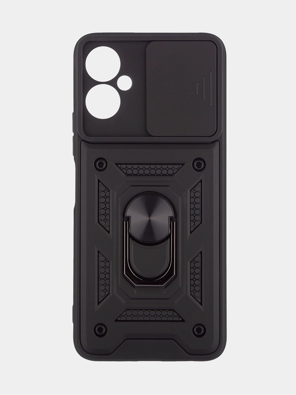 Чехол для Tecno Spark 9 Pro, 9T противоударный КАРТОФАН, пластиковый, с магнитом и кольцом
