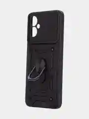 Черный чехол для Tecno Spark 9 Pro, 9T противоударный КАРТОФАН, пластиковый, с магнитом и кольцом