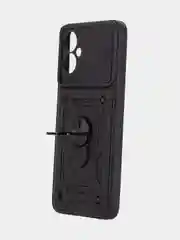 Черный чехол для Tecno Spark 9 Pro, 9T противоударный КАРТОФАН, пластиковый, с магнитом и кольцом