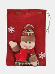 Зеленый новогодний мешок для подарков, льняной, 20x28 см