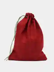 Зеленый новогодний мешок для подарков, льняной, 20x28 см