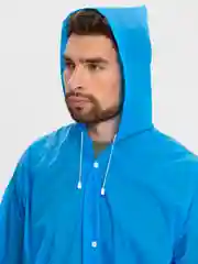 Белый дождевик с капюшоном, плащ-накидка от дождя, многоразовый