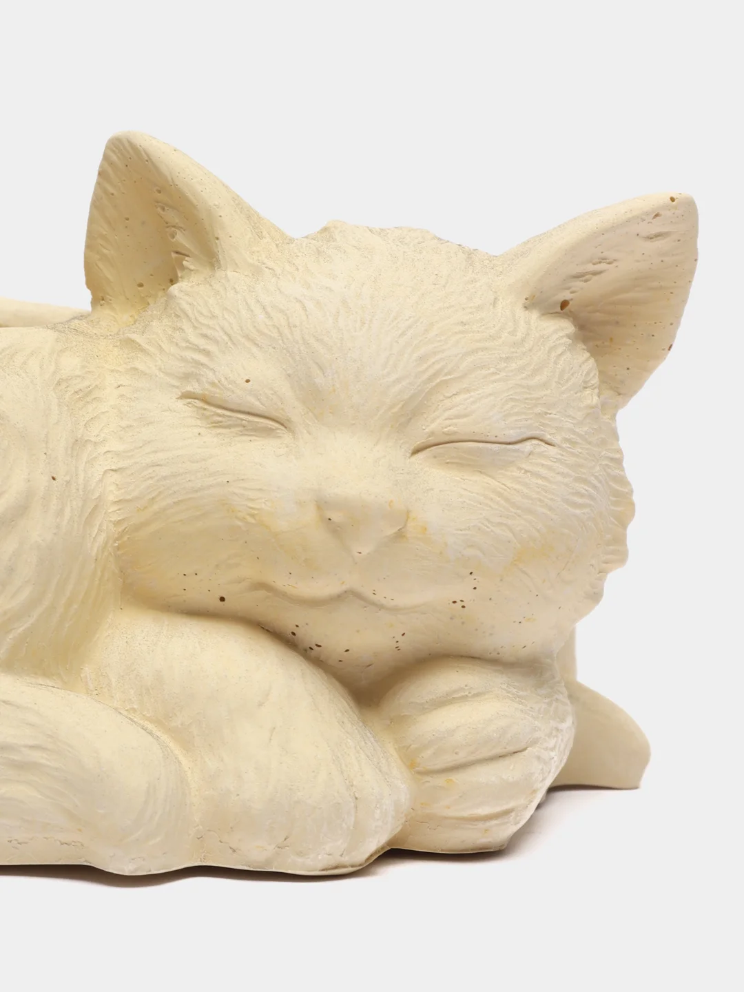 Розовый сувенир, кашпо, подсвечник, фигурка кошки, кот , гипс