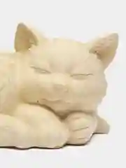 Розовый сувенир, кашпо, подсвечник, фигурка кошки, кот , гипс