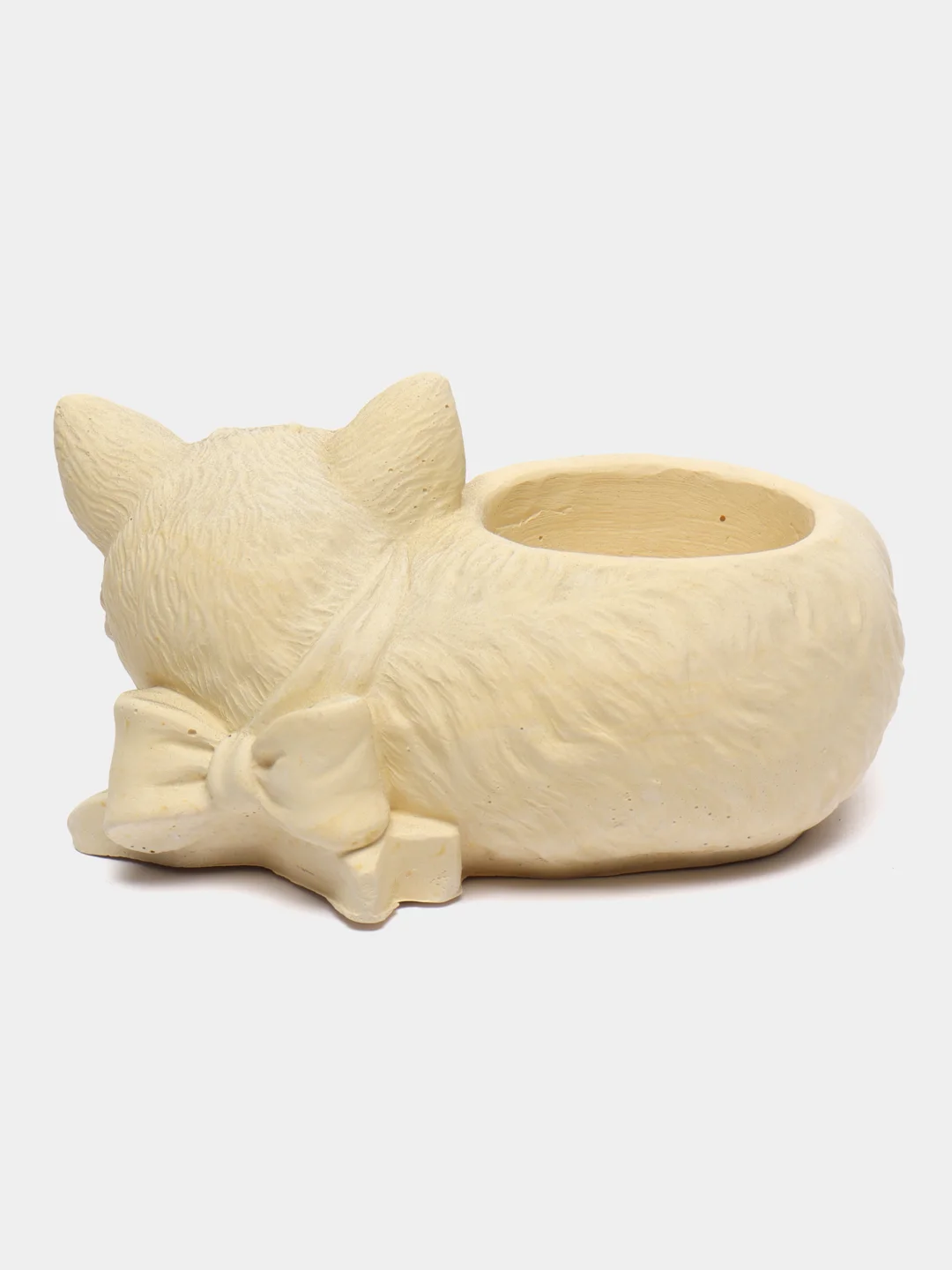 Розовый сувенир, кашпо, подсвечник, фигурка кошки, кот , гипс