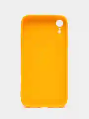 Горчичный чехол силиконовый для iPhone 7 / 8 / 11 / 12 / 13 / 14 / Plus / Pro Max, со стеклянной панелью