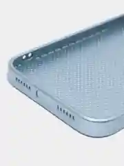 Небесно-голубой чехол силиконовый для iPhone 7 / 8 / 11 / 12 / 13 / 14 / Plus / Pro Max, со стеклянной панелью