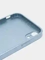 Небесно-голубой чехол силиконовый для iPhone 7 / 8 / 11 / 12 / 13 / 14 / Plus / Pro Max, со стеклянной панелью