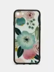 Бирюзовый чехол с рисунком для iPhone 5 / 5s / Se / 6 / 6s / 7 / 8 / Se 2020 стеклянная панель