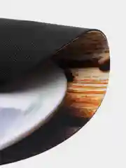 Бежевый коврик для мыши, круглый, прорезиненный