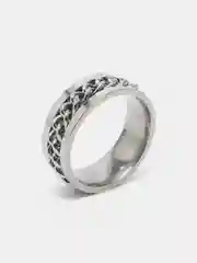 Серебряный кольцо-антистресс с цепочкой