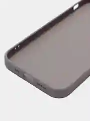 Бежевый меланж чехол силиконовый для iPhone 12, со стеклянной панелью
