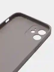 Бежевый меланж чехол силиконовый для iPhone 12, со стеклянной панелью